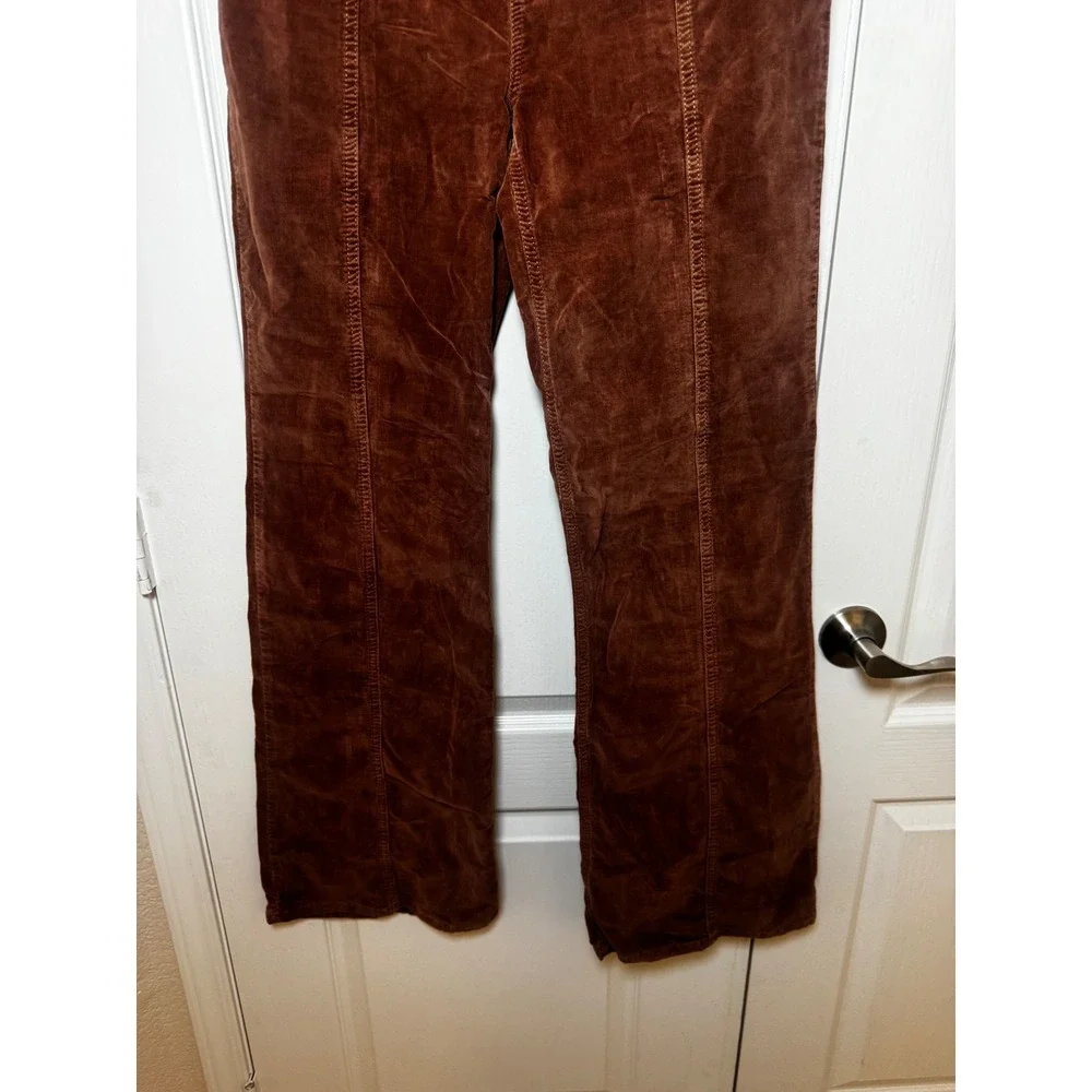 Free People Firecracker Flare Corduroy Pants Paisley Star Patchwork